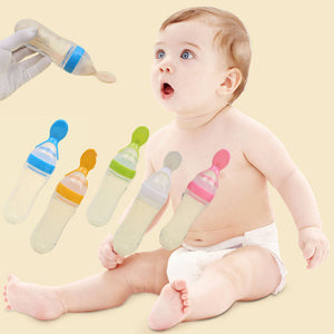 Baby Safety Feeding Bottle with Spoon