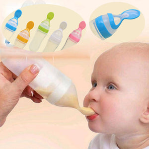 Baby Safety Feeding Bottle with Spoon
